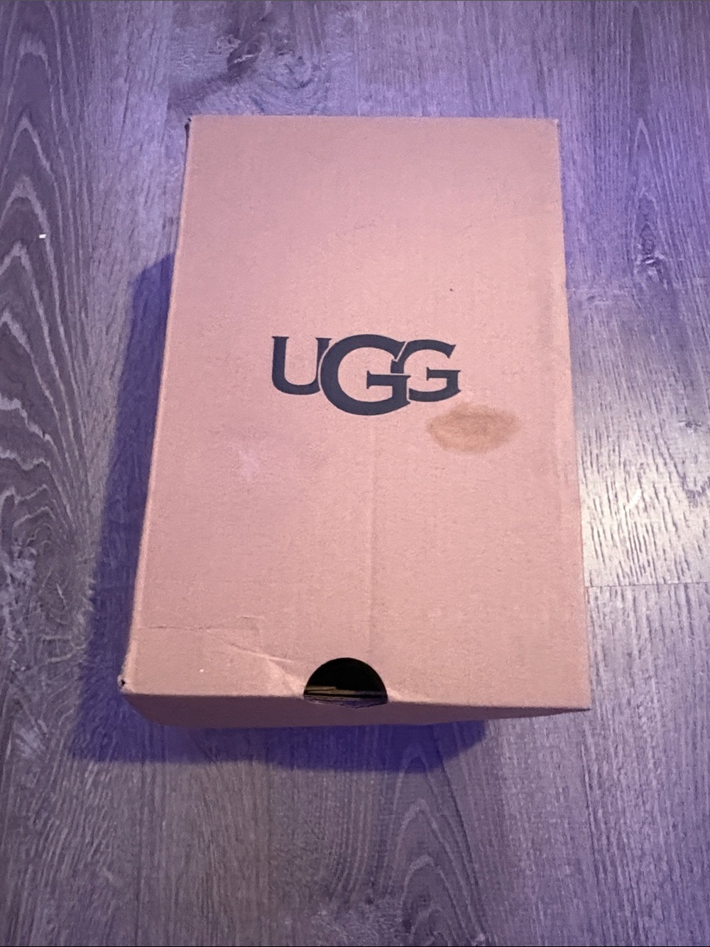UGG Tan Shoe Box with Black Logo